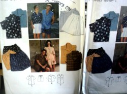 7172 Simplicity  HIM HER SS/SLEEVELESS CAMP SHIRT, SHORTS PATTERN XS-M,L-XL choice UNCUT